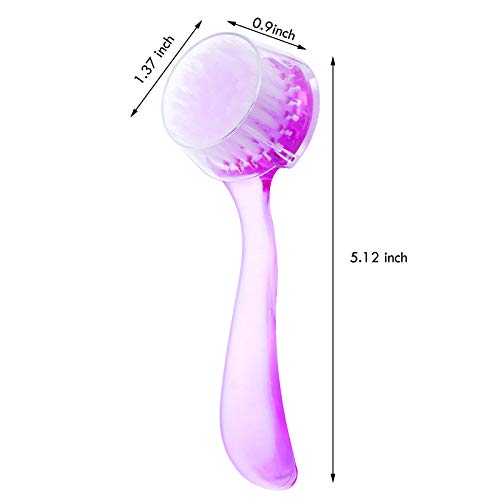 3-Pack Facial Cleansing Brush Set - Soft Bristle Face Scrubber