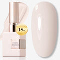 Double Rhythm Pink White 15ml Gel Polish - Pure Sheer Color, Soak-Off, DIY Salon Manicure