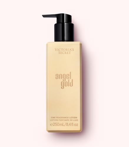 Victoria's Secret Angel Gold Fragrance Lotion, Notes of Sparkling Bergamot, Gardenia & Musk, Scented Body Lotion for Women (8.4 oz)