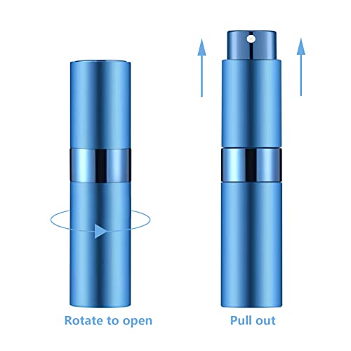 Lil Ray 8ml Portable Mini Perfume Atomizer Set - Refillable Travel Spray Bottles (4 Pack)
