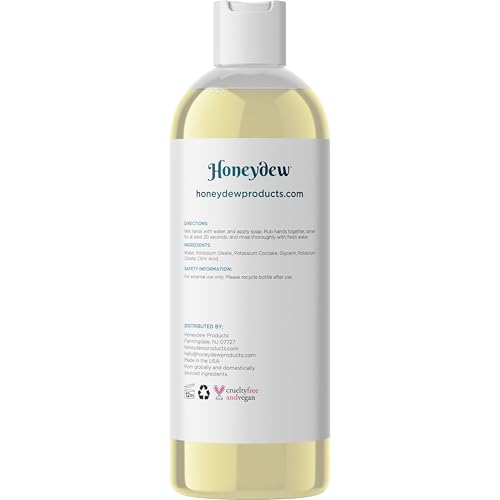Castile Soap Liquid Unscented Cleanser - Liquid Castile Soap for Dry Sensitive Skin Care Routine and All Purpose Cleaner with Hydrating Glycerin for Hair and Skin - Hair Face and Body Soap Liquid