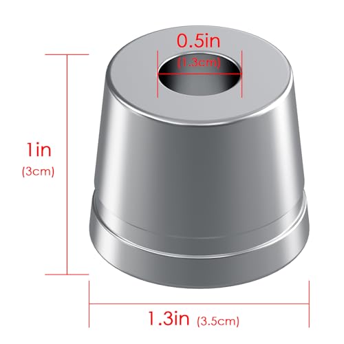 Linkidea 2 Pack Safety Razor Stand, Opening Dia 0.5" (13mm) Men's Shaving Razor Holder, Razor Holder for Bathroom Countertops Compatible with Shaving Revolution (Brushed Silver)