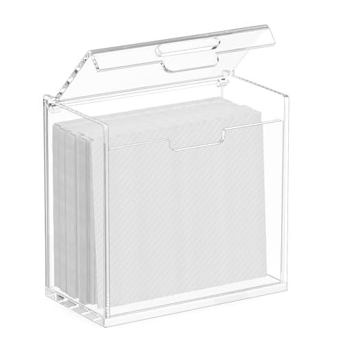 HIIMIEI Acrylic Disposable Face Towel Holder for 25 Towels