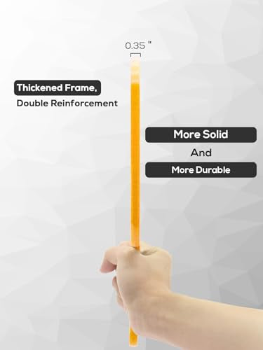 BEFUI 12.4x9 Inch Orange Handheld Shower Mirror Wide View Personal Grooming