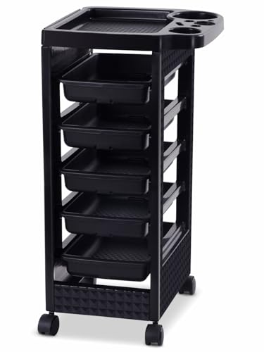 Paddie Salon Trolley Cart with 5 Drawers & Wheels