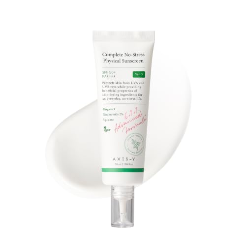 AXIS-Y Complete No-Stress Sunscreen SPF 50 - Mineral Face Sunscreen with Zinc Oxide & Niacinamide