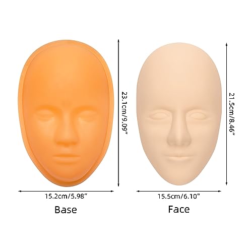 JimKing Tattoo Practice Skin Head 3pcs Silicone Microblading