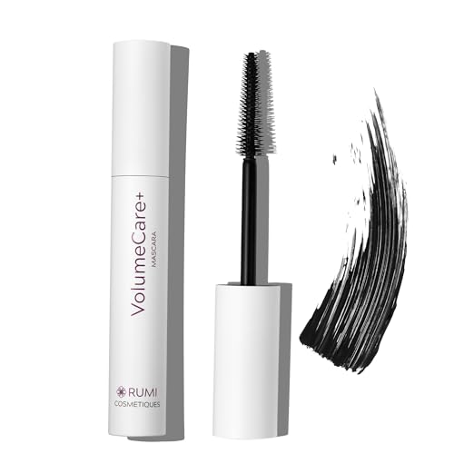 Rumi Cosmetiques VolumeCare+ Mascara for Mature Women, Natural Black, Waterproof