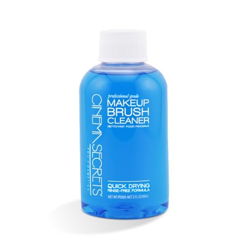 Cinema Secrets Blue Makeup Brush Cleaner Solution - Travel Size, Quick-Dry & Rinse-Free
