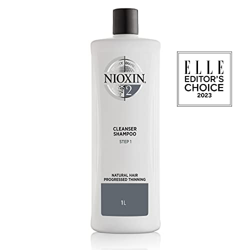 Nioxin System 2 Cleanser Shampoo, Natural Hair with Progressed Thinning, 33.8 oz