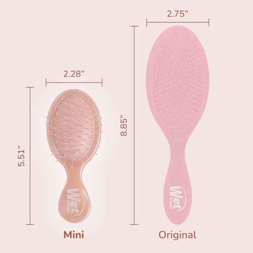 Wet Brush Mini Detangler Hair Brush, Bronze (Iridescence Icon), Detangling Travel Hairbrush, Ultra-Soft IntelliFlex Bristles Glide Through Tangles with Ease, Pain-Free, All Hair Types, Limited Edition