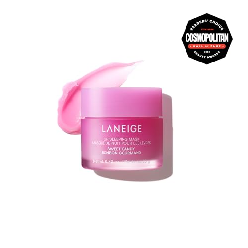 LANEIGE Lip Sleeping Mask Sweet Candy – Nourishing Hydrating Lip Treatment with Vitamin C, Shea & Murumuru Butter