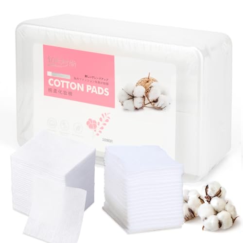 1000 Pack Thin Facial Cotton Pads - Soft Lint-Free Makeup Remover