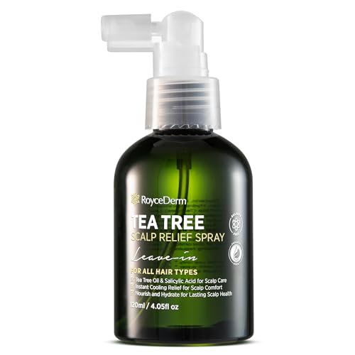 RoyceDerm Tea Tree Scalp Relief Spray for Dry Itchy Scalp Hydration & Balance