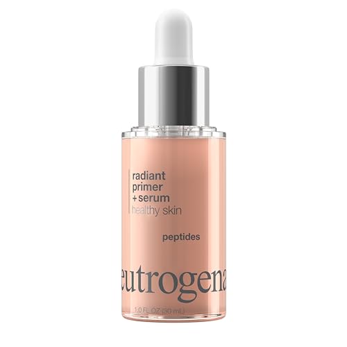 Neutrogena Healthy Skin Radiant Booster Primer & Serum, Skin-Evening Serum-to-Primer with Peptides & Pearl Pigments, Evens the Look of Skin's Tone & Smooths Texture, 1.0 fl. oz