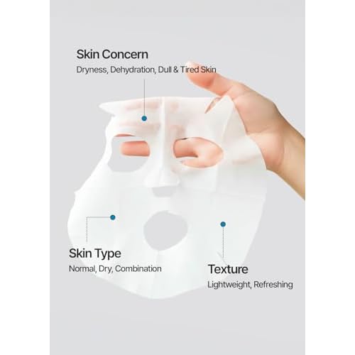 FARMSTAY Hyaluronic Acid Super Aqua Soothing Mask - Deep Hydration & Skin Calming Sheet Mask with Hyaluronic Acid - Moisturizing Care for All Skin Types, 0.84 fl.oz*10 Sheets