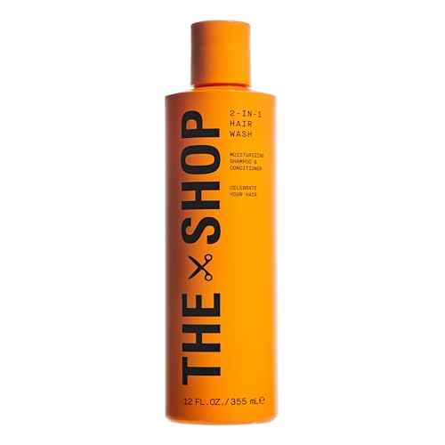 The Shop by LeBron James Men's 2-in-1 Moisturizing Hair Wash, Shampoo & Conditioner with Coconut-Derived Cleansers, Hydrates Hair & Scalp, Smoothes & Shines, Refreshing Eucalyptus Scent, 12 Fl Oz