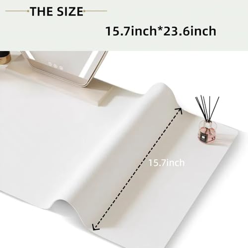 Waterproof Makeup Mat 15.7x23.6" PU Leather Vanity Protector