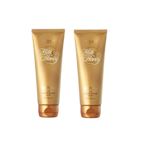 Oriflame Milk & Honey Gold Smoothing Sugar Scrub Small Pack, 75g (Pack Of 2)