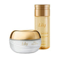 O BOTICARIO Lily Luxury Moisturizing Bundle: Satin Hydrating Body Cream (8.8 oz) & Scented Body Oil (5 oz)
