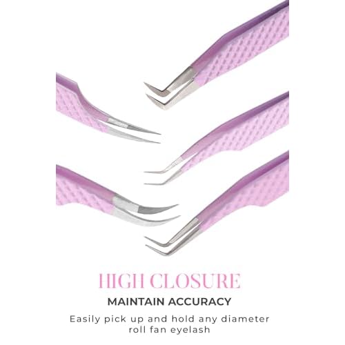 Fiber Tip Lash Tweezers For Eyelash Extension Tweezers Professional