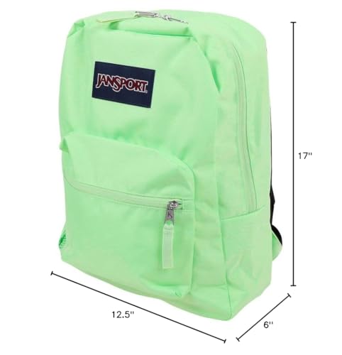 JanSport Cross Town Backpack 17" x 12.5" x 6" - Simple Bag for Everyone with 1 Main Compartment, Front Utility Pocket - Premium Class Accessories - Mint Chip