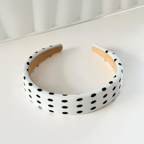 Polka Dot Padded Headband Set for Women - Non-Slip Hair Accessories