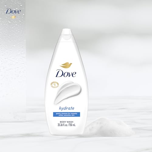 Dove Hydrate Body Wash 4-Pack - Moisturizing & Fragrance-Free, 25.36 Fl Oz Each