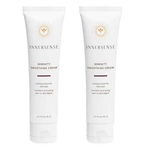 INNERSENSE Organic Beauty - Natural Serenity Smoothing Hair Cream | Protects, Hydrates, Smoothes | Non-Toxic, Cruelty-Free Haircare (2 Pack - 2 fl oz | 59.1 mL each)