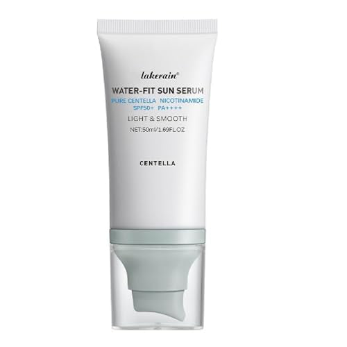 Centella Sunscreen SPF 50, Face Sun Screen Long-Lasting Protection, Cen-tella Madagascar Sunscreen, NO White Cast - Dry Oily Skincare,Moisturizing Non-Sticky Centella Water-Fit Sun Serum for All Skin
