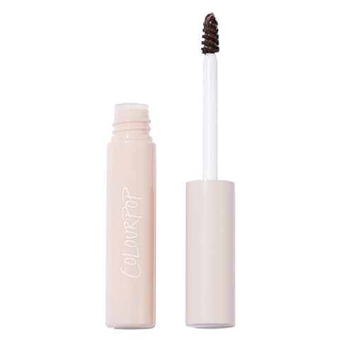ColourPop Lightweight Brow Gel - Flexible Clear Eyebrow Gel to Shape & Define Brows - Comfortable, Non-Drying Formula to Help Naturally Shape & Set - Dark Brown (0.11 oz)