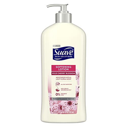 Suave Skin Lotion 18 Ounce Pump Softening Wild Cherry Blossom