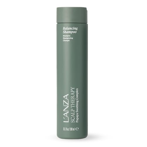L'ANZA Scalp Therapy Balancing Shampoo For Damaged Hair & Sensitive Scalps, Soothes Dryness, Moisturizing, Removes Buildup, Gentle Daily Cleanse, Leaves Hair Soft, Color Safe Sulfate Free (10.1 Fl Oz)