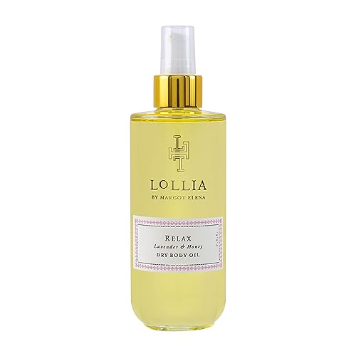 LOLLIA Relax Dry Body Oil, 6.8 Fl. Oz. ? Lavender & Honey ? Women¡¯s, Scented, Moisturizing, Dry Body Oil for Women, For All Skin Types