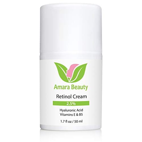 Retinol Cream for Face 2.5% with Hyaluronic Acid & Vitamins E & B5, 1.7 fl. oz. (Pack of 2)
