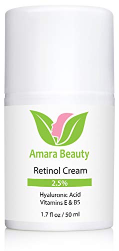 Retinol Cream for Face 2.5% with Hyaluronic Acid & Vitamins E & B5, 1.7 fl. oz.