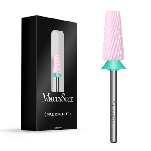 MelodySusie 5-in-1 Ceramic Nail Drill Bits, 3/32'' Coarse