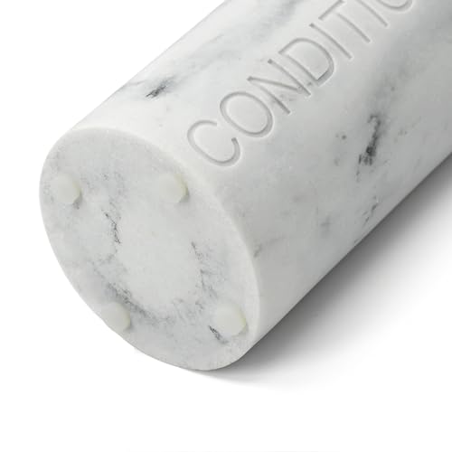 Conditioner Dispenser Luxurious Refillable Pump Bottle with Embossed Text, Durable Construction for Bathroom and Kitchen