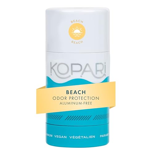 Kopari Aluminum-Free Coconut Deodorant, Plant-Based, Beach Scent, 1 Pack