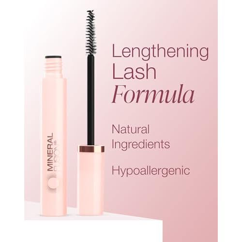 Mineral Fusion So High Extended Length Mascara (Black) - Lengthening Formula For Look of Long, Lush Lashes - Hypoallergenic With Kaolin Clay for Long Wear - No Smudge or Clumps