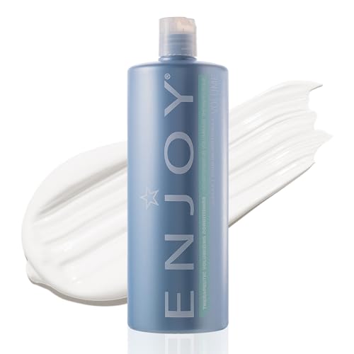 Enjoy Hair Care Therapeutic Volumizing Conditioner, 33.8 Fl Oz - Ph 4.5 - 5.5, For Damaged Hair, Hair Mask | Invigorates Scalp, Boosts Hair Volume, Stimulates Roots, pH 4.5?5.5 Balanced, Fuller Looking Hair, Aroma-Therapeutic