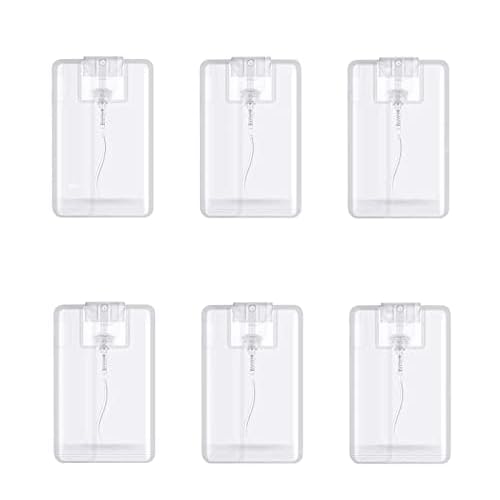 20 Packs 20ml Clear Plastic Perfume Spray Bottle Containers Refillable Perfume Spray Bottles Card Type Fine Mist Empty Container Moisturizing Water Box Makeup Sprayer for Skincare Water
