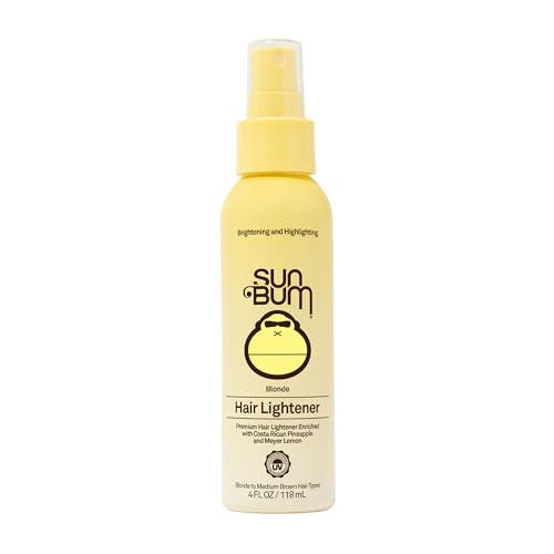 Sun Bum Blonde Formula Hair Lightener, Spray, Banana Scent, 4 oz, For Blonde to Medium Brown Hair Types, Color Treated, Cruelty Free