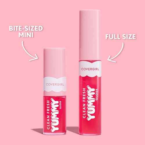 COVERGIRL Clean Fresh Yummy Gloss Bite-Sized Minis Kit - Let¡¯s Get Fizzical & But First a Cosmo - 0.16 fl oz each