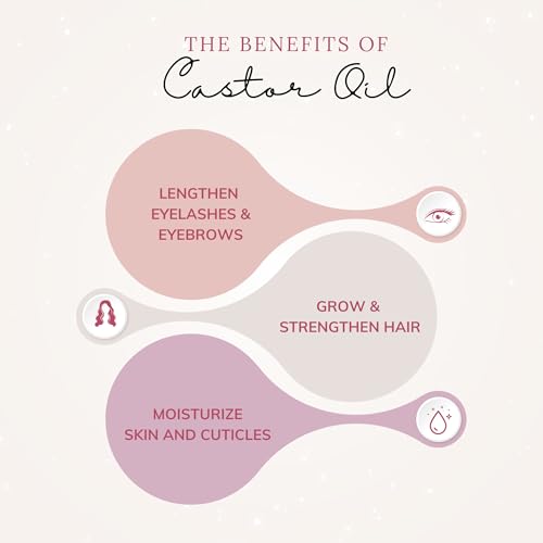 Organic Castor Oil with Rose Quartz Roller | 50ml, Cold-Pressed & Hexane-Free