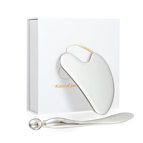 Lucklybestseller 304 Stainless Steel Gua Sha Facial Eye Tool Set Skin Beauty Spa Skin Care Tool for Face Eyes Chin Neck Body Gift