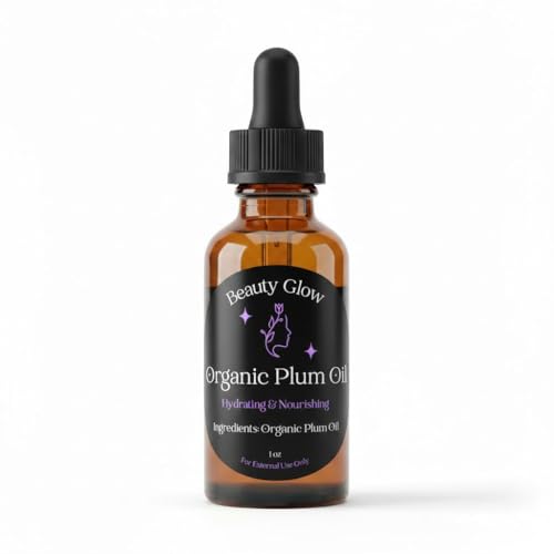 Organic Plum Oil Cold Pressed for Face Anti-Aging Facial Moisturizer Plumping Miracle Serum Natural Skincare Beauty Glow Antioxidant 1 Fl Oz/30mL