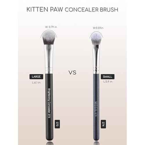 Concealer Brush Under Eye Kitten Paw Makeup Brush Soft Synthetic Bristles for Liquid Cream Powder Eye Concealer Eyeshadow Blending Covers Blemishes Imperfections & Dark Circles Face Brush 273
