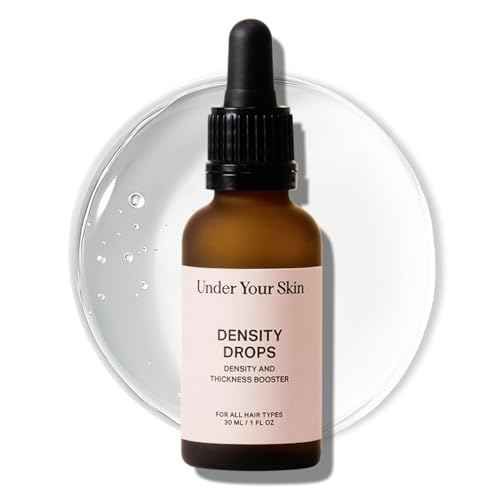 Under Your Skin Density Drops Hair Serum for Thinning Hair, Thicker Fuller-Looking Hair, Reduces Shedding, Clinically Tested Scalp Treatment with Capilia Longa, 90-Day Results, 30mL