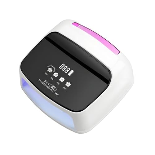 Cordless Rechargeable Nail Lamp, Professional UV LED Nail Dryer for Gel Nails, 15600mAh Nail Light with Touch Screen, Fast Nail Curing Lamp for Acrylic & Gel Polish, UV Lights for Nails